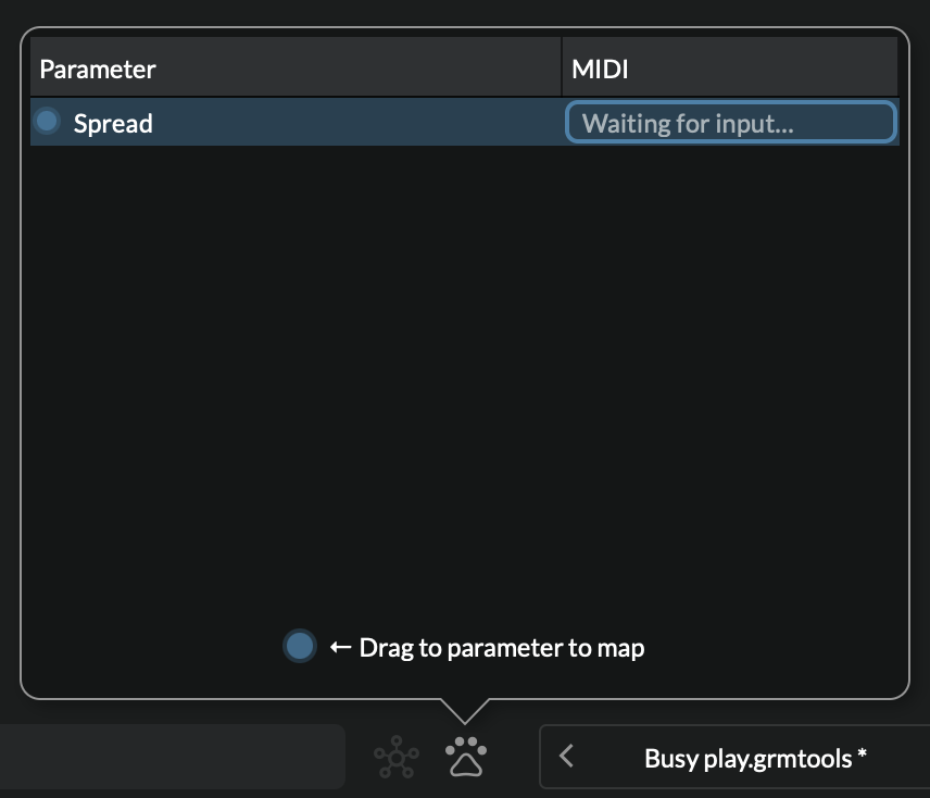 GRM Tools Atelier Midi learn waiting