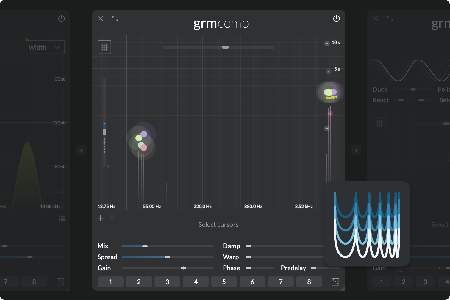 Illustration of the grm Comb module 